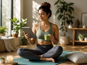 wellness enthusiast reading wellness content